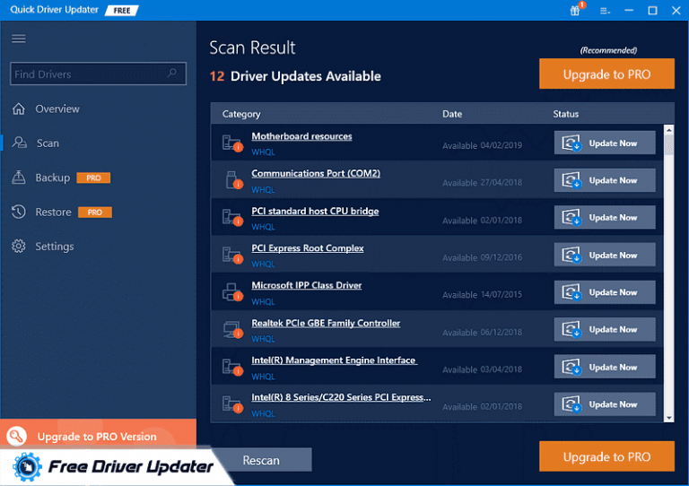 free driver updater software for windows 10