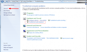 Troubleshoot Using the Audio Troubleshooter