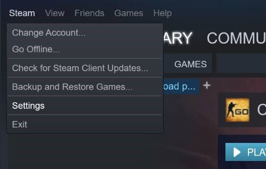 Restart the Steam Client to fix Could Not Connect to the Steam Network Error