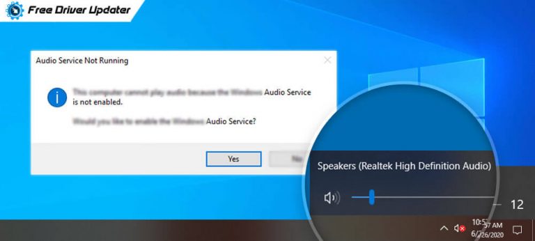 The Audio Service is Not Running in Windows 10 [Fixed]