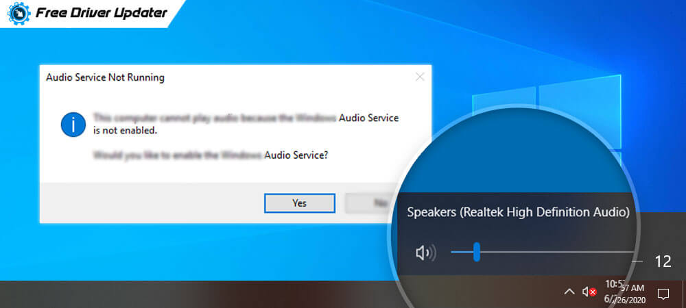 The Audio Service is not running Windows 10