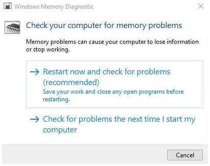 Check your computer for memory problems and fix Memory Management Error