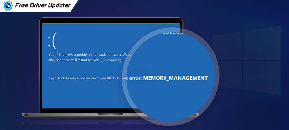 windows 10 shutdown blue screen memory management