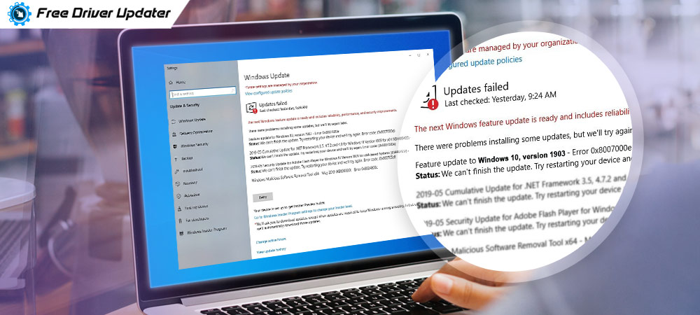 Windows 10 version 1903 failed to install {Solved}