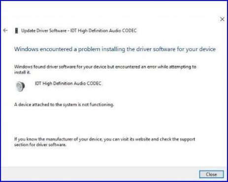 using idt high definition audio codec windows 7 64 bit