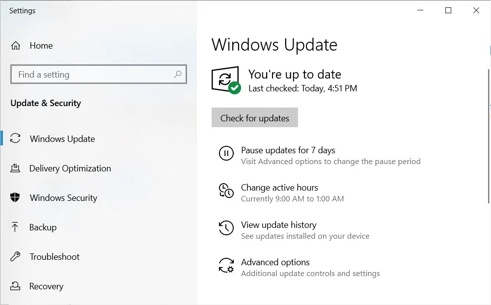 windows update to fix display driver issues