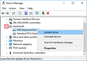 hid keyboard device driver download windows 10