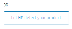 Let HP detect your product.
