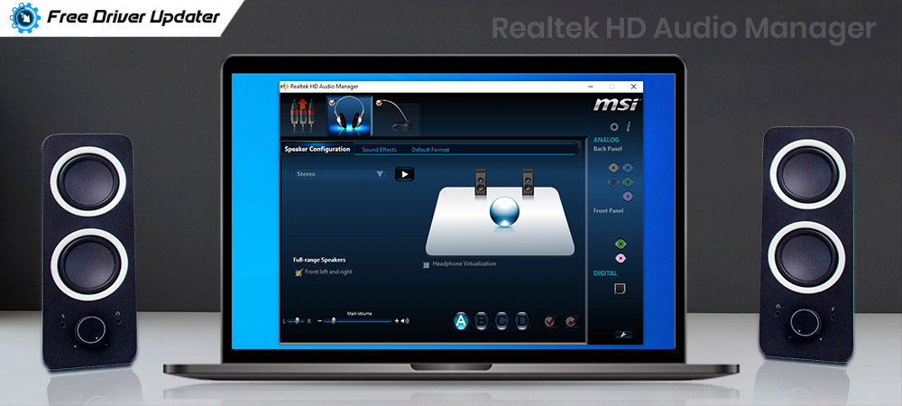 find realtek hd audio manager