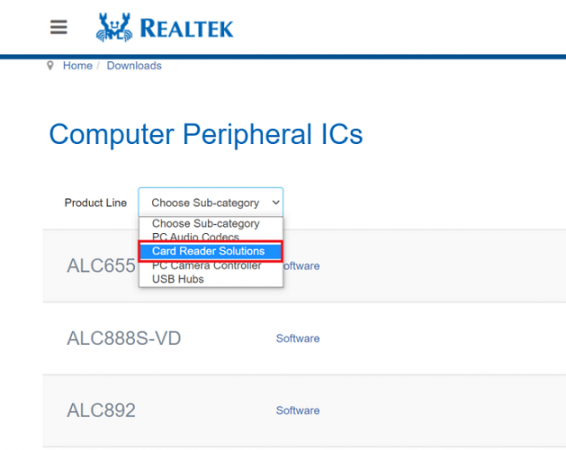 what is realtek card reader windows 10