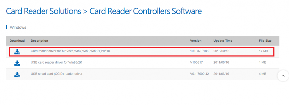 windows 10 media card reader driver download