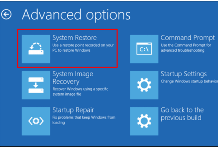 System Restore| Fix Black Screen of Death Issue