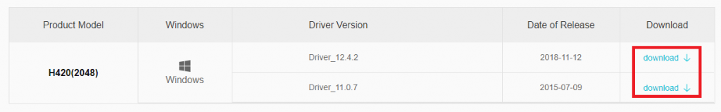 Download the Huion H420 driver