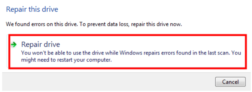 avg scanning and repairing drive stuck