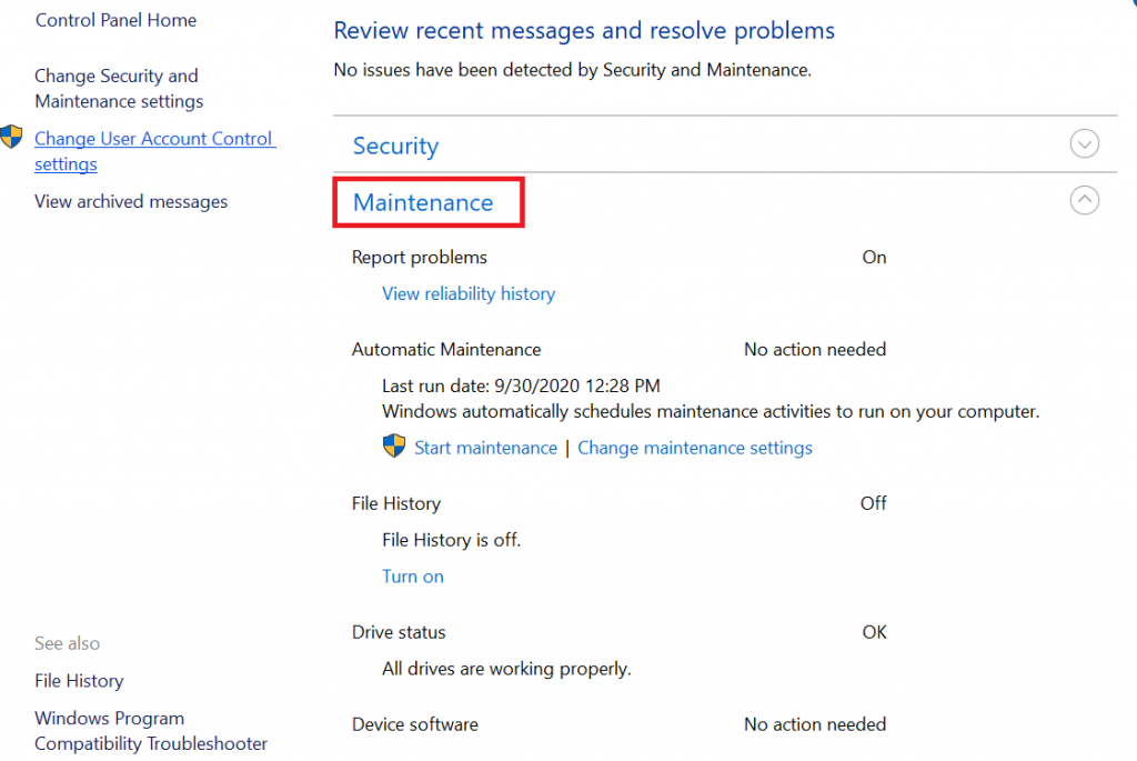 avg tuneup scanning and repairing drive stuck