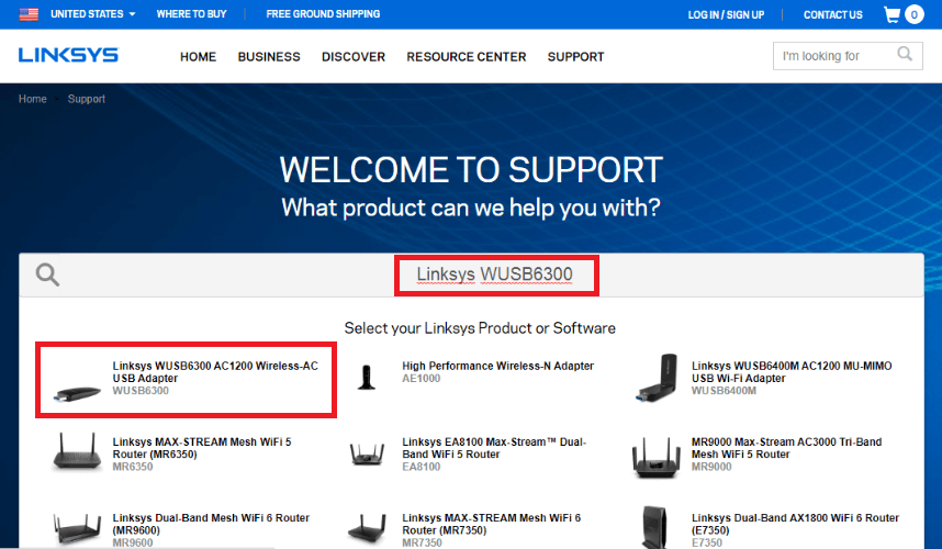 update driver linksys wusb6300