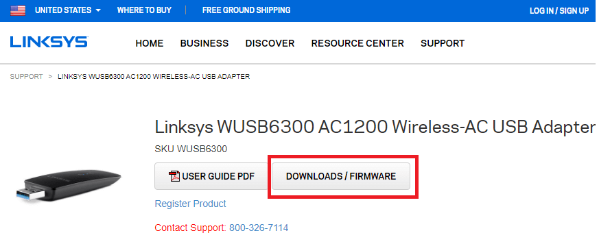 Select the DOWNLOADS-FIRMWARE option