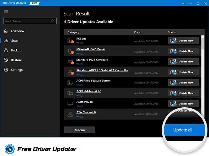Update All Drivera With Bit Driver Updater