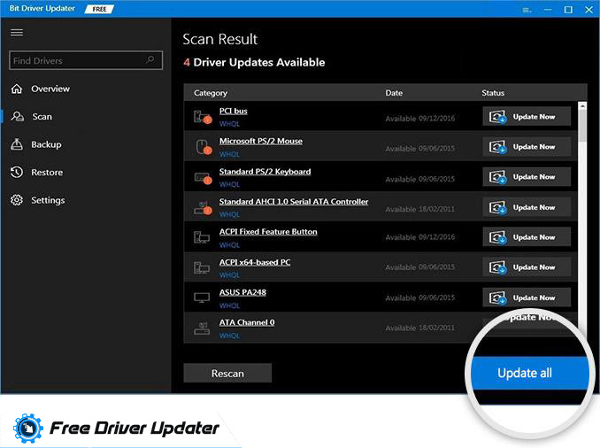 Update All Driver with Bit Driver Updater