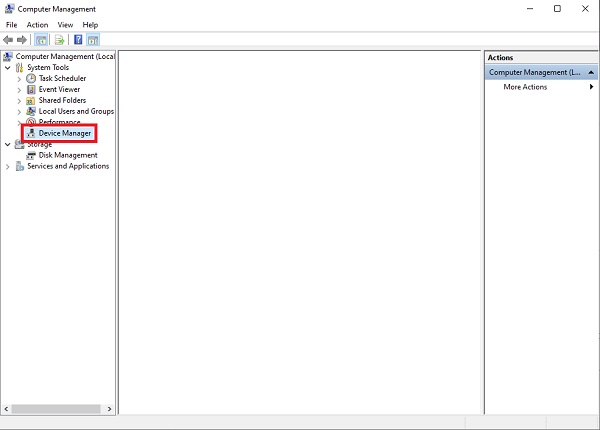 Device Manager under System Tools