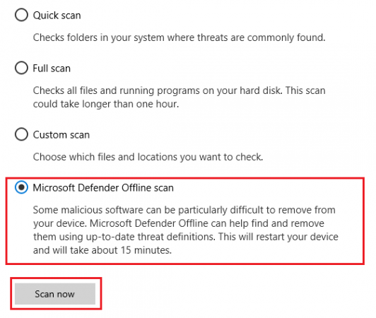 microsoft safety scanner scans all drives defender does not