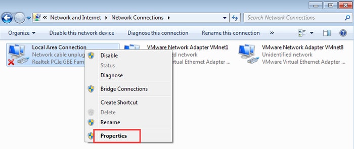 Network Connection Properties