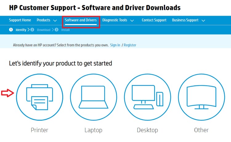 hp software drivers and downloads windows 10