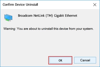 confirm device uninstall