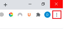 google chrome three vertical dots