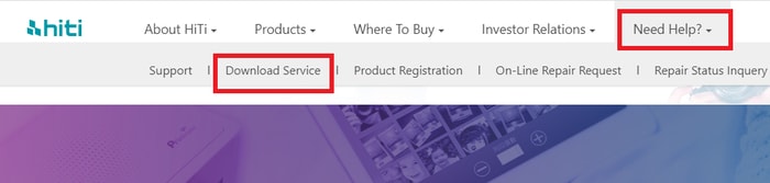 download service from official HiTi website