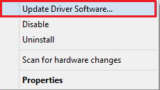 Update Driver Software