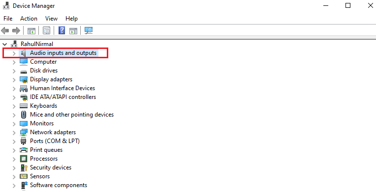 Audio Inputs and outputs