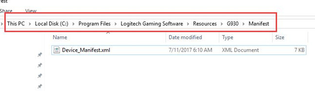 logitech manifest resource