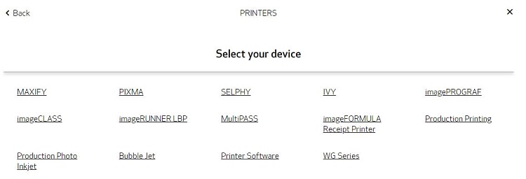 choose the type of your printer device