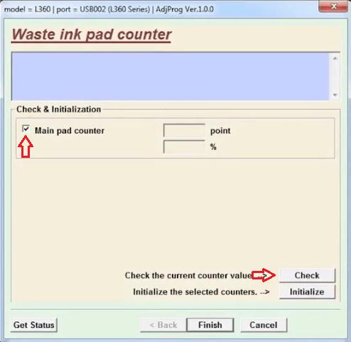 tick mark the box adjacent to the Main Pad Counter