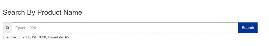 type Epson L220 inside the Search box