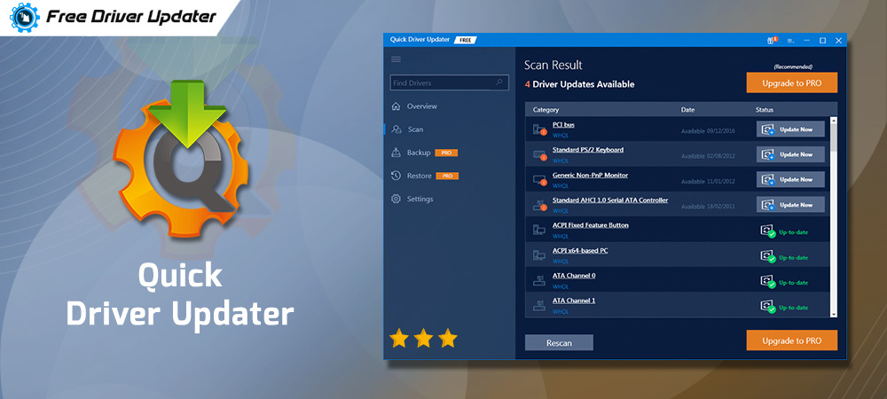 Free Driver Updater - One Stop Solutions For All PC Drivers