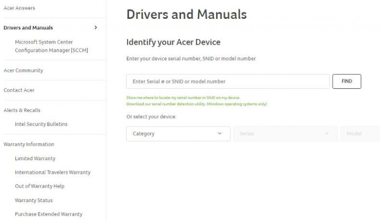 acer display driver windows 10