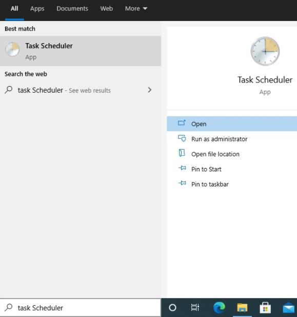 Click on Task Scheduler to Open