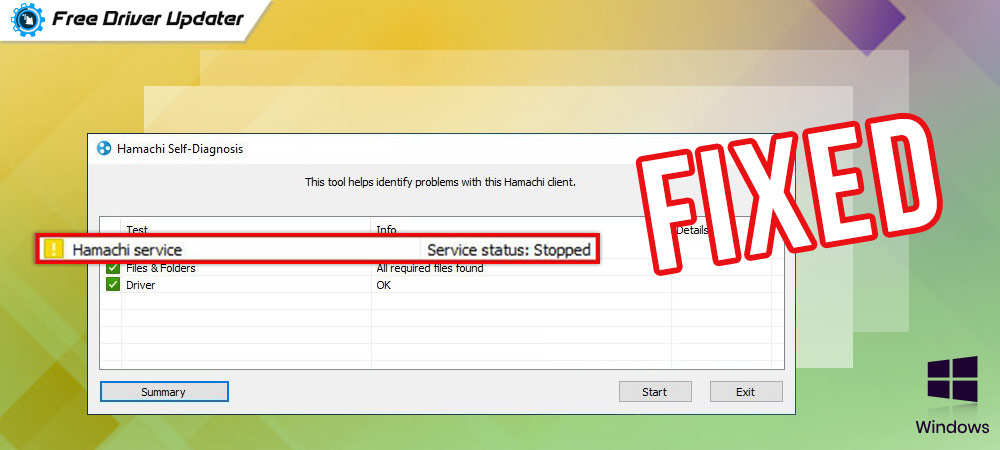 Fix Hamachi Service Stopped Problem in Windows 10,8,7