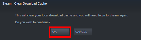 Confirm Clear Download Cache
