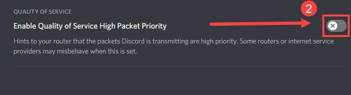 Enable Quality of Service High Packet Priority