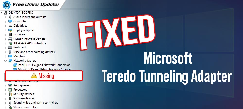 reinstall teredo tunneling adapter driver