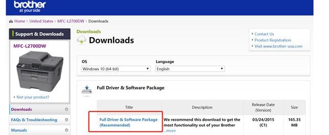 Download to get the full driver package