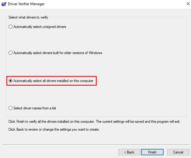 Automatically Select All drivers on the Computer