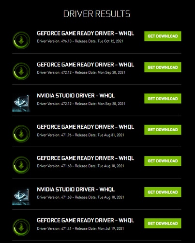 Select GeForce GTX 1660 Super Device Driver