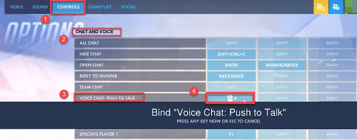 search for Voice Chat Push To Talk and change it