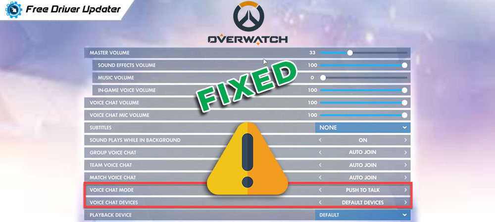 overwatch push to talk not working ps4