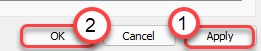click on the Apply button and OK