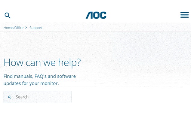 Enter the model number of your AOC portable monitor